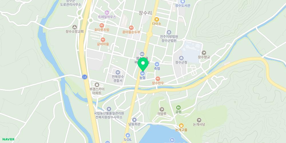 장수읍 시내 (편의점·식당 밀집)