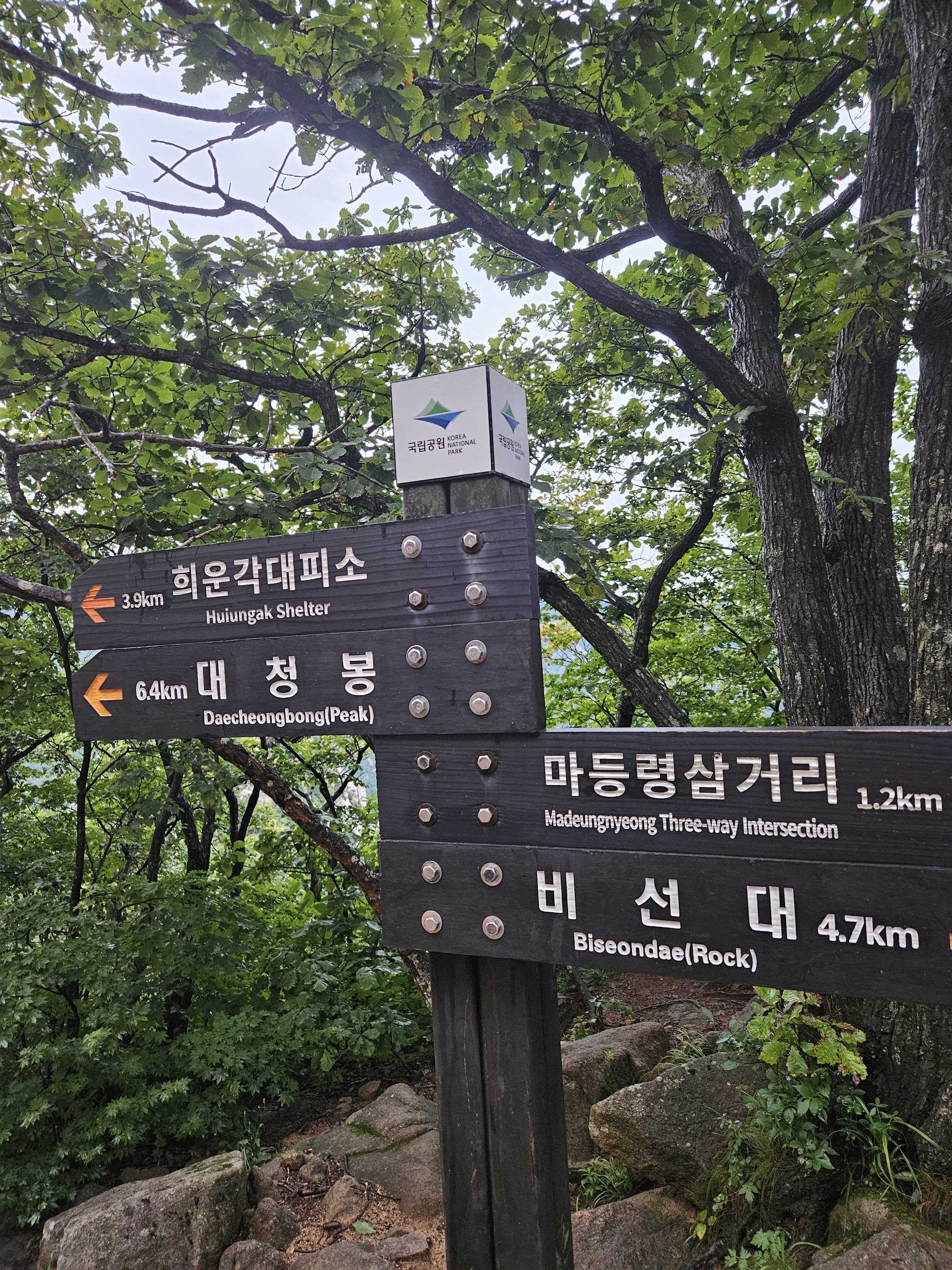 큰새봉 이정표