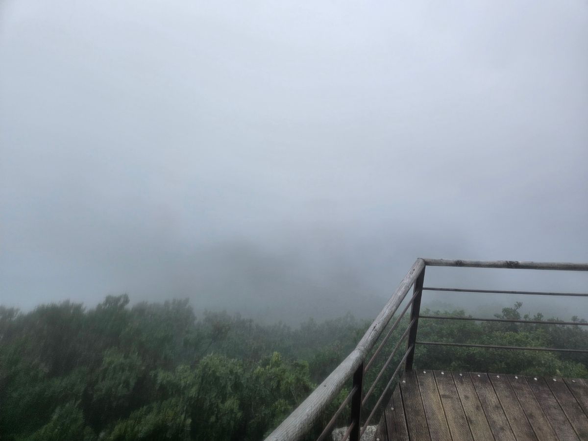 안개가 가득한 치악산 비로봉 정상